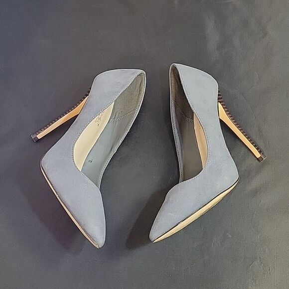 SHOEDAZZLE SUEDE POINTED TOE DRESS PUMPS STILETTO HIGH HEELS - Picture 8 of 14